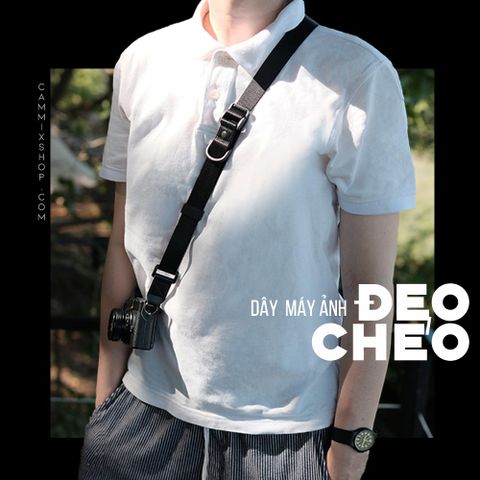  Dây máy hình họa treo chéo cánh - Camera Strap vải vóc cho dù treo chéo cánh (nhiều màu) - Dây treo máy hình họa giành riêng cho Fuji, Canon, Nikon, Sony... 