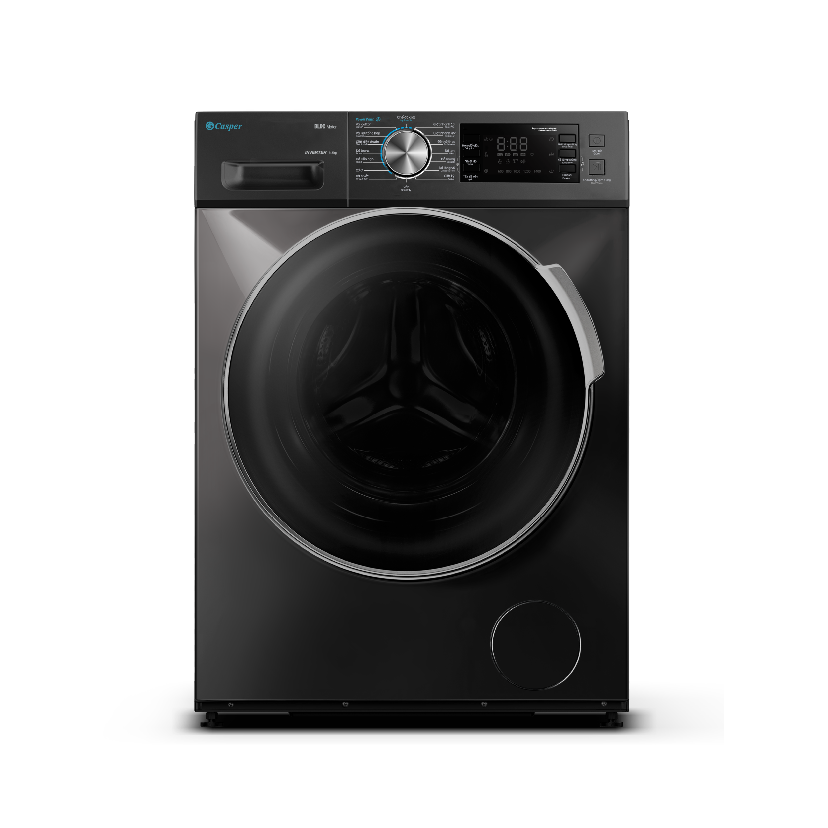 Máy giặt cửa trước 10,5 kg Casper màu đen
