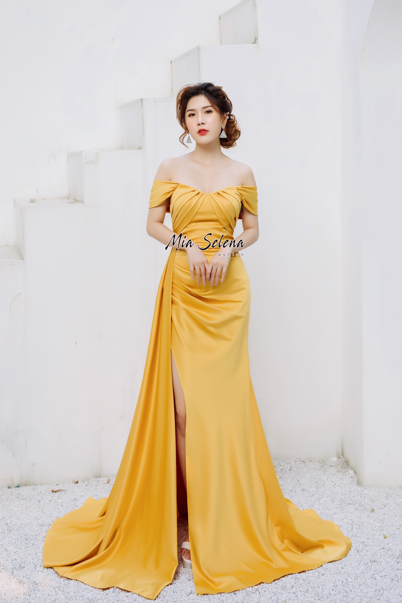 Đầm Dạ Hội Vàng MiaSelena thiết kế sang trọng trẻ trung