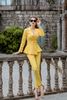 Bộ vest Mia Selena thiết kế 4 nút bọc eo xòe (Trắng - Vàng - Đỏ +Đen)