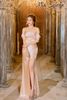 Đầm dạ hội Mia Selena thiết kế rớt vai xẻ đùi cực quyến rũ (Nude)