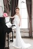 Đầm cưới Mia Selena thiết kế cup ngực phối bèo cực sang chảnh ( Trắng)