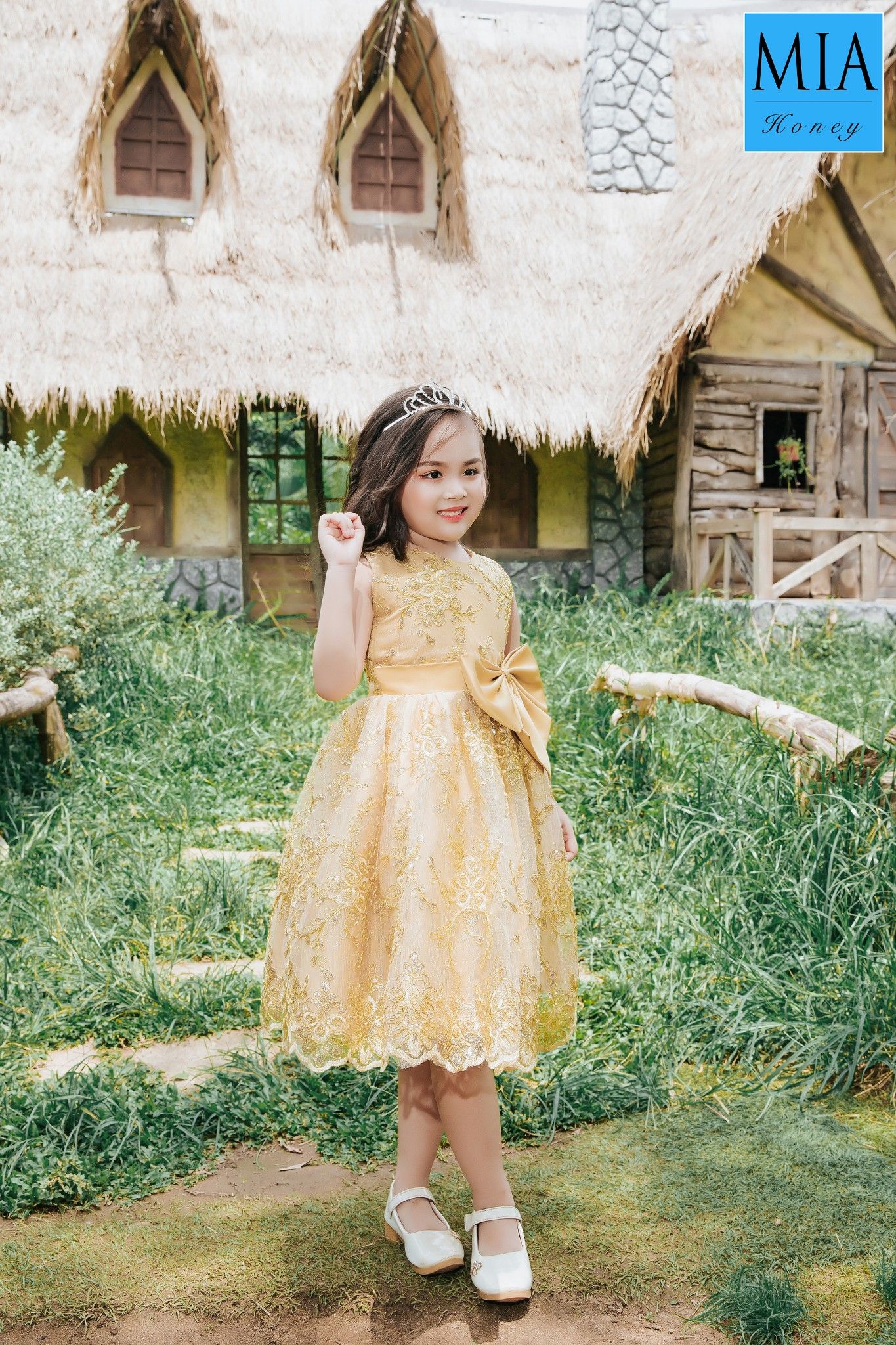Đầm công chúa Mia Honey thiết kế xòe dễ thương(Vàng)