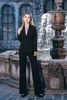 Bộ vest Mia Selena  bốn nút nhựa đen thiết kế nắp túi cực tôn dáng (Đen)