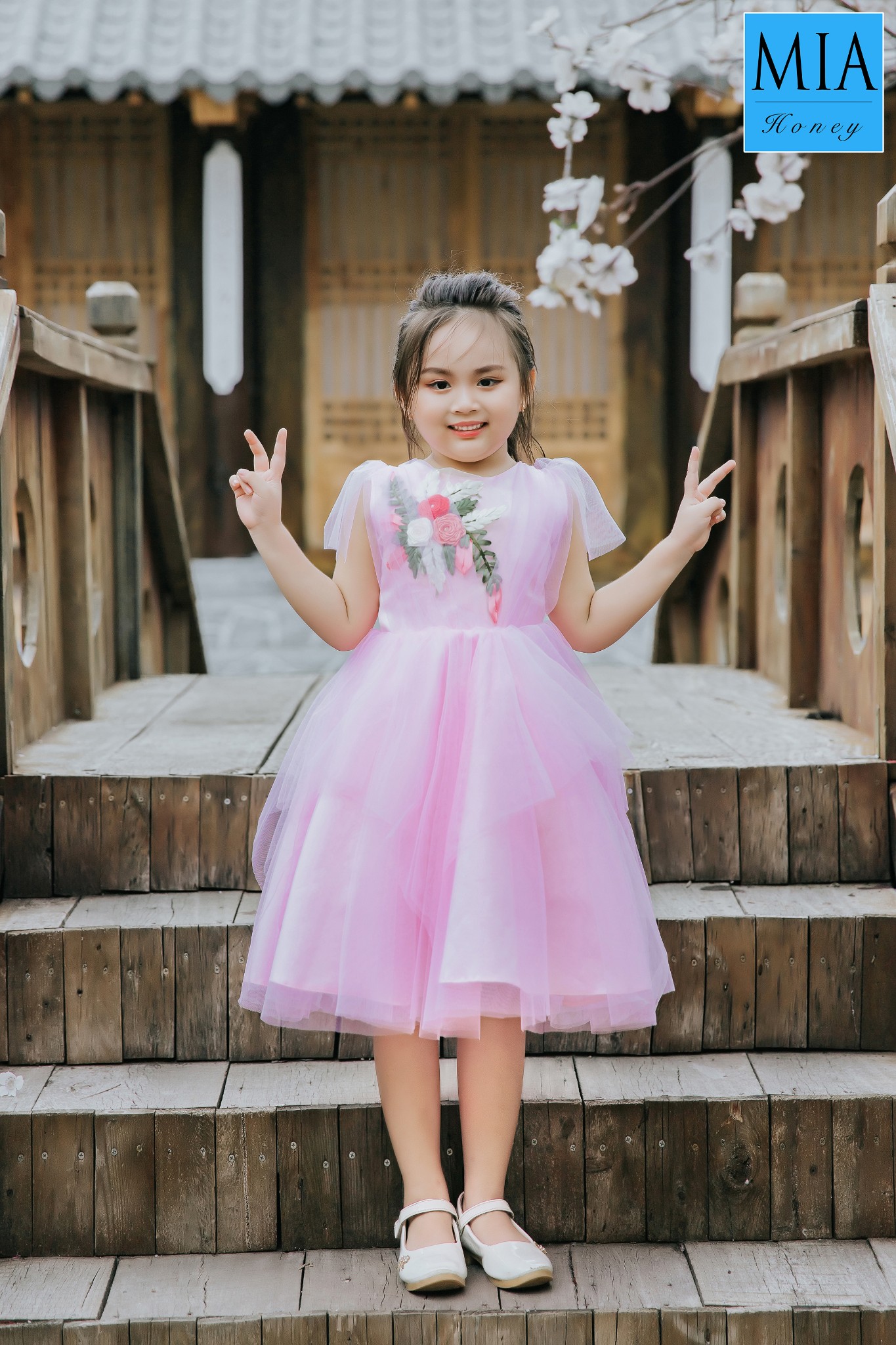 Đầm công chúa Mia Honey thiết kế xòe dễ thương (Tím)