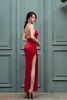Đầm dạ hội Mia Selena thiết kế hai dây xẻ đùi trẻ trung (Nhung đỏ)