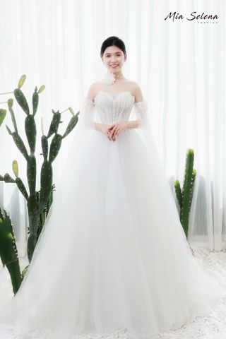 Đầm cưới cao cấp thiết kê phong cách nhẹ nhàng