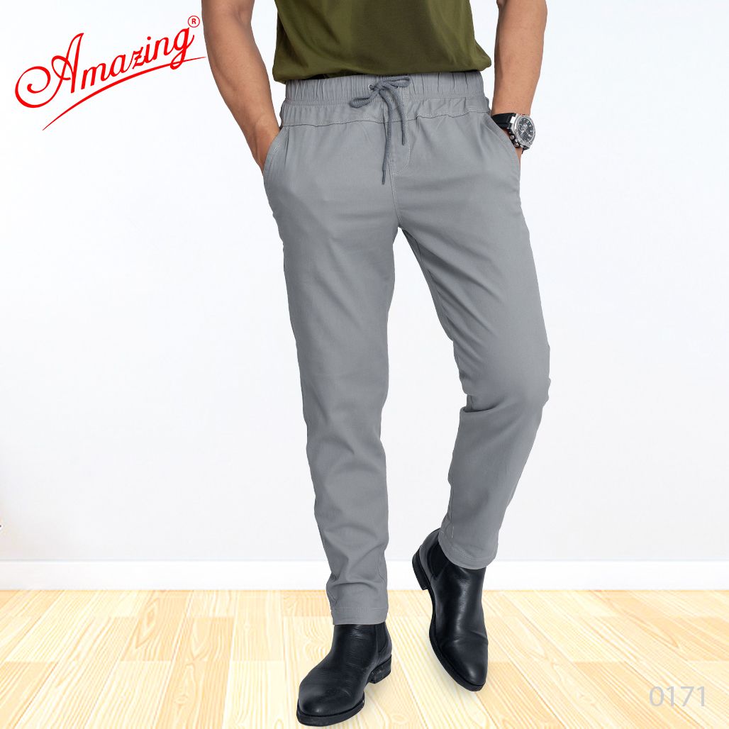  Quần Baggy Amazing, lưng thun, form suông Unisex, chất liệu kaki co giãn cao cấp, phong cách Hàn Quốc 