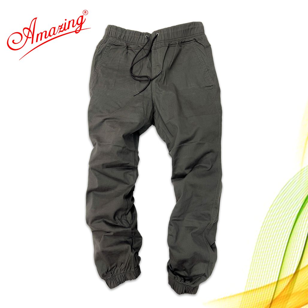  Quần Jogger big size, kaki nam Amazing, gấu bo chun, dáng thể thao năng động, vải co giãn nhẹ, màu cafe 