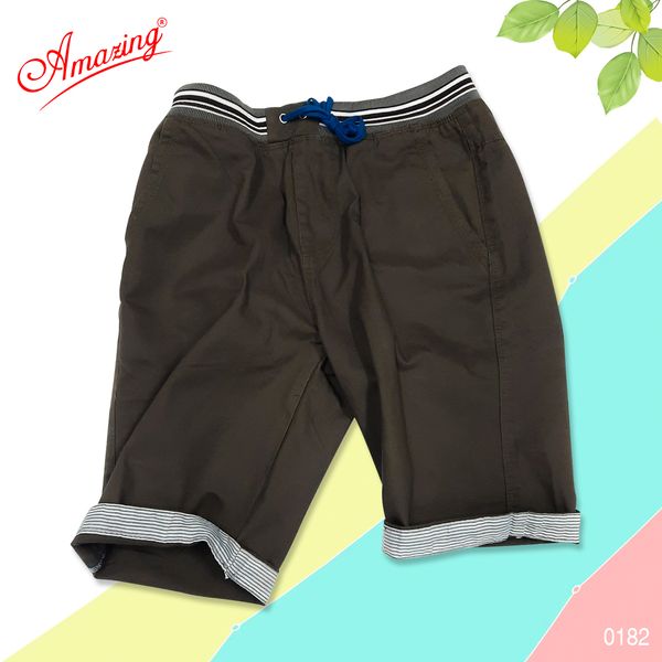  Quần short kaki nam form rộng, lưng bo thun, phong cách thể thao năng động trẻ trung,hiệu Amazing 