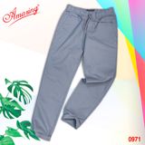  Quần ống suông Baggy, chất liệu kaki co giãn cao cấp, thương hiệu Amazing, lưng thun, phong cách Unisex Hàn Quốc 