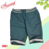  Quần short kaki Amazing, lưng thun có giây rút, vải co giãn nhẹ, màu sắc đa dạng, có big size 