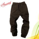  Quần Jogger big size, kaki nam Amazing, gấu bo chun, dáng thể thao năng động, vải co giãn nhẹ, màu cafe 