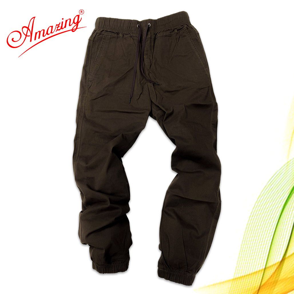  Quần Jogger big size, kaki nam Amazing, gấu bo chun, dáng thể thao năng động, vải co giãn nhẹ, màu cafe 