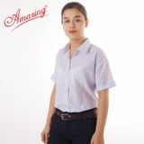  Áo sơ mi trắng tay lỡ, đồng phục nữ sinh, form chuẩn basic, size đến 80kg, vải KT Silk mượt mà 