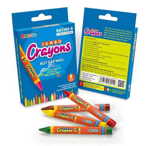 Bút Sáp Màu Jumbo Crayons (8 Màu) DK 3304 - 8