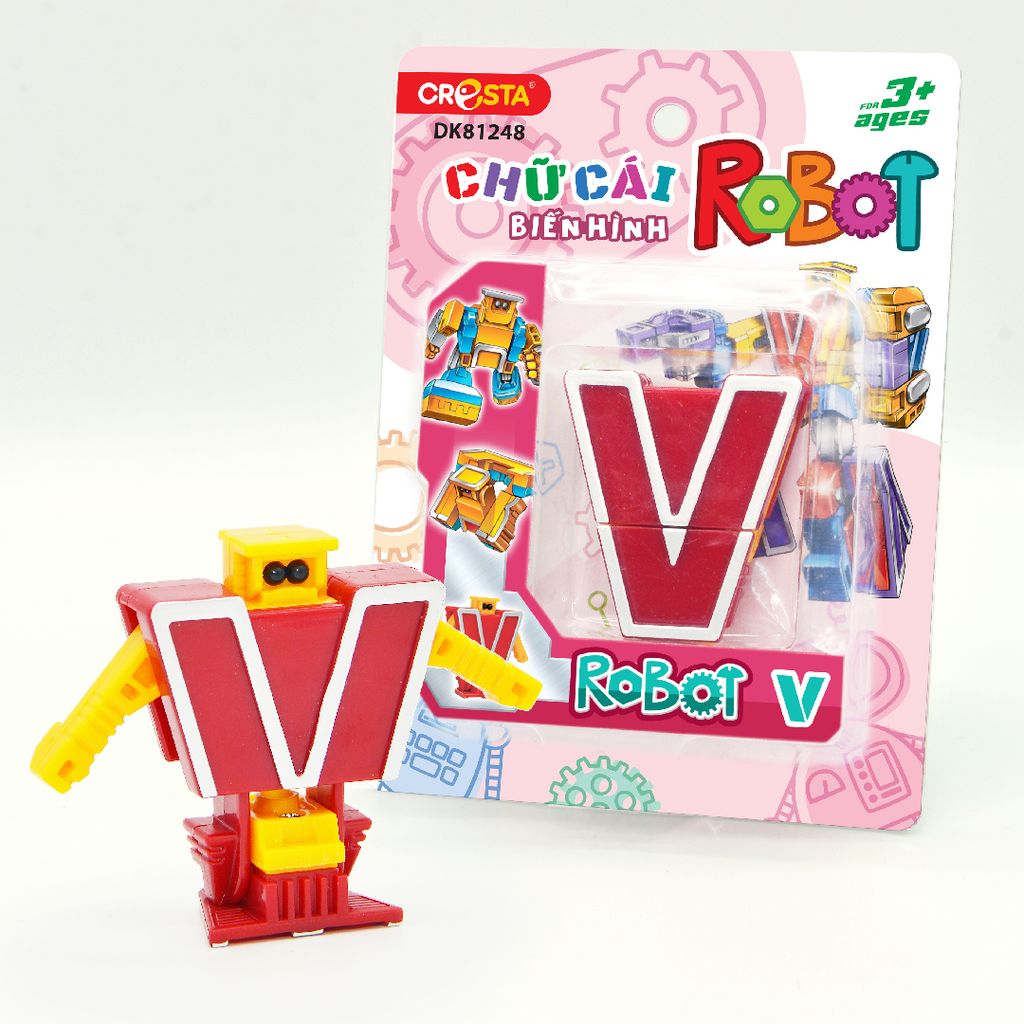 Chữ cái biến hình - Robot V,DK81248