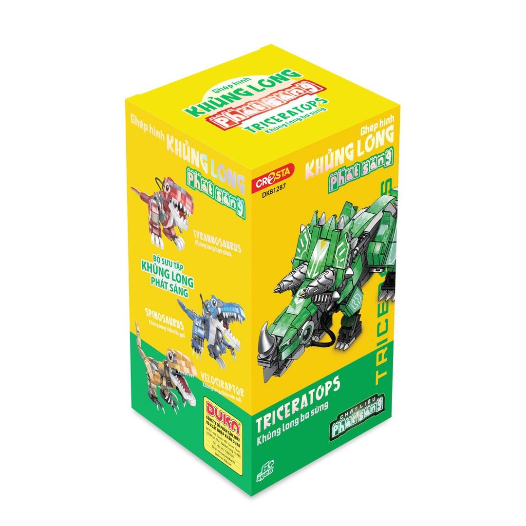 Ghép hình khủng long phát sáng - Khủng long ba sừng DK81287