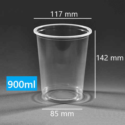 Ly Nhựa PP117 - 900ml Trà Sữa, Rau Má, Trà Tắc, Nước Mía Ly Khổng Lồ
