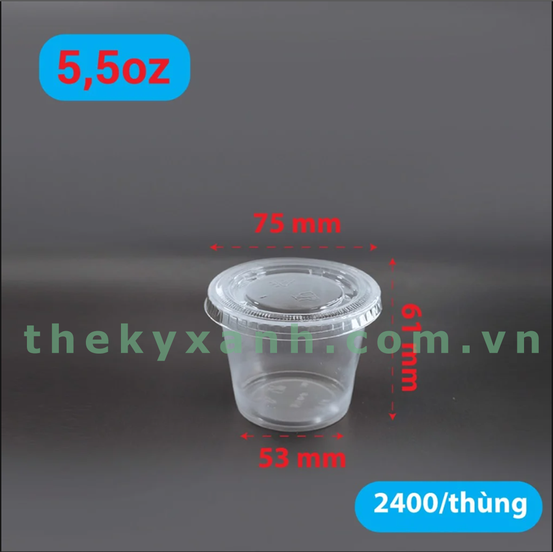  Hủ Nhựa PP 5,5oz - Hủ Đựng Sốt - Hủ Nước Chấm 