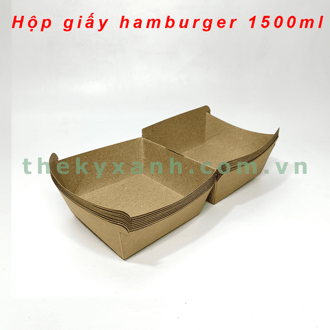 Hộp Giấy Kraft Burger 1500ml