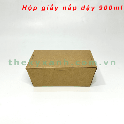 Hộp Giấy Kraft Nắp Đậy – 900 ml