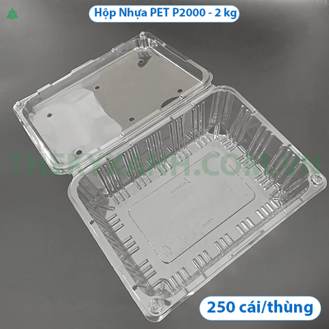 Hộp Nhựa P2000 - Hộp Trái Cây 2kg / Hộp Nhựa Đựng Trái Cây