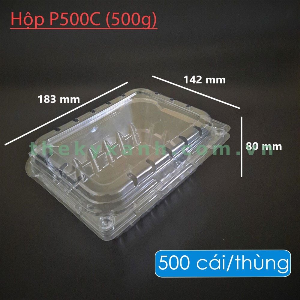  Hôp Nhựa P500C Đựng Trái Cây (500g) 