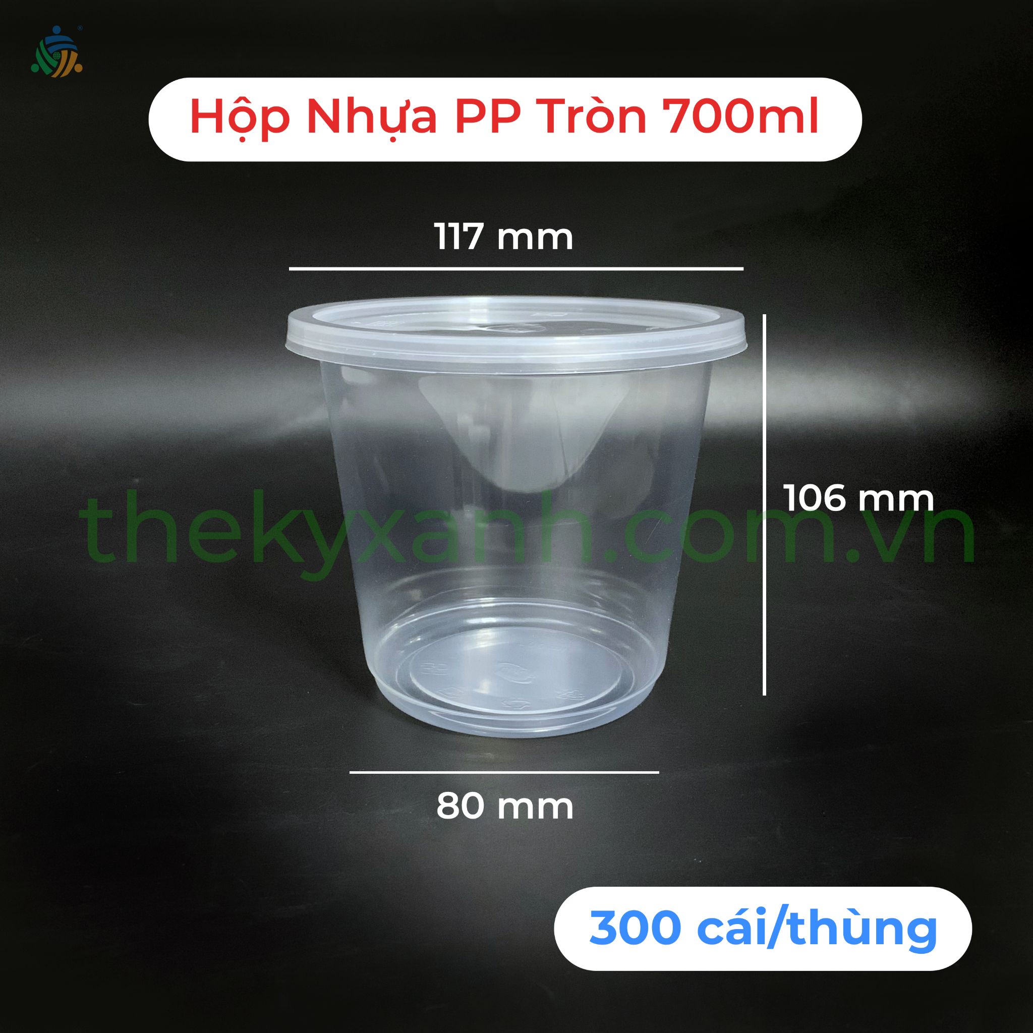  Hộp Nhựa PP Tròn 700ml + Nắp - Tô Nhựa PP Trong Đựng Canh, Súp, Mì, Bún, Hủ Tíu, Phở,... 