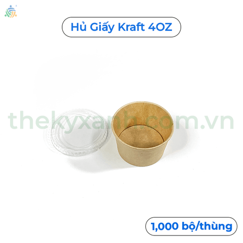 Hủ Giấy Kraft 4oz - 120 ml - Đựng sốt, bánh, kem