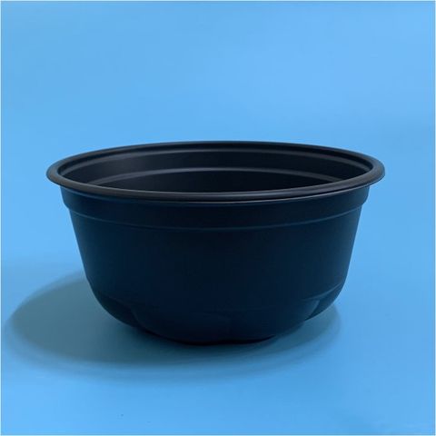 Tô Bông Mai Đen PP 170x82 + Nắp PP Trong Đựng Phở, Hủ Tíu, Mì, Bún, Soup,...