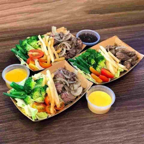 Khay giấy kraft 600ml / Khay giấy đựng thực phẩm, trái cây