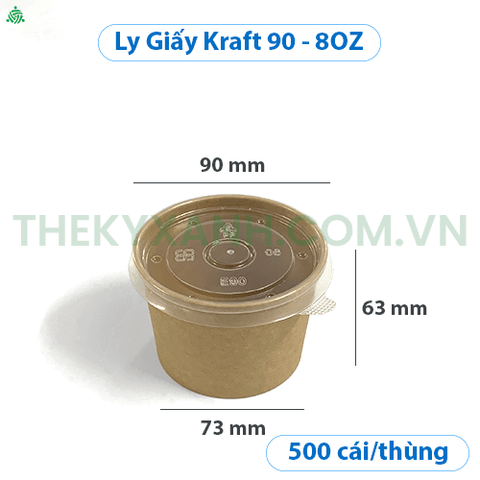 Ly Giấy Kraft 90 - 8oz - 260 ml