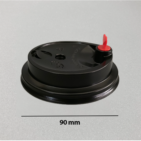 Nắp Nhựa Phẳng Tim PP 90 - Đen