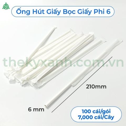 Ống Hút Giấy Bọc Màng Giấy - ɸ6