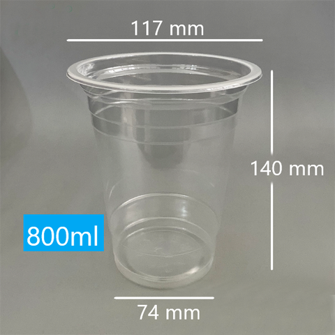 Ly Nhựa PP117 - 800ml Đựng Trà Sữa, Trái Cây, Nước Mía, Trà Tắc