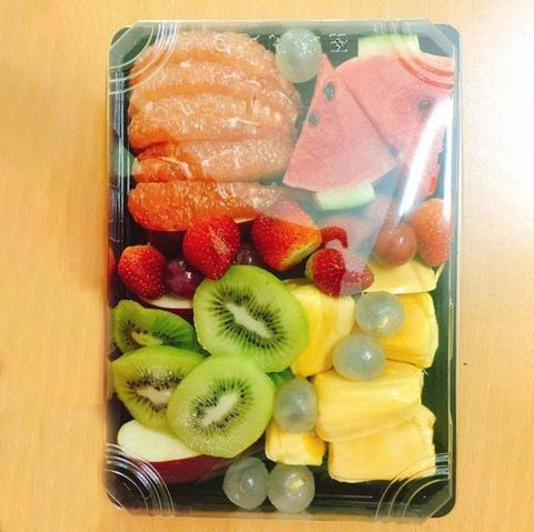 Khay Nhựa Đế Đen, Hộp Nhựa ST-8 / Hộp sushi lớn, bánh, trái cây, thực phẩm tươi sống