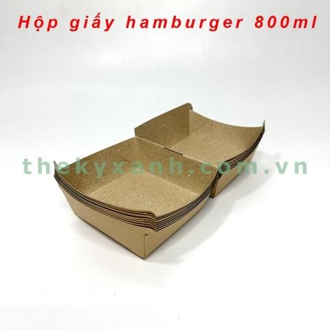 Hộp Giấy Kraft Burger 800ml