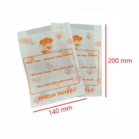 Túi Giấy Đựng Gà Rán, Burgers, Bánh Ngọt, Bánh Bao,... - Trơn, In Sẵn