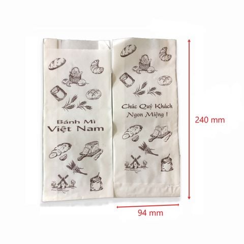 Túi Giấy Đựng Bánh Mì - Trơn/ In Sẵn