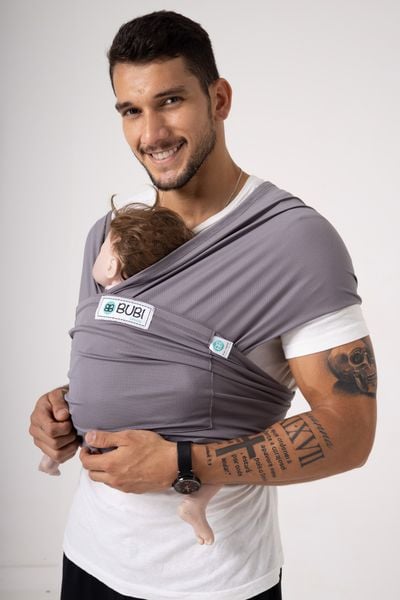  BUBI WRAP -  Lưới co dãn - Xám đậm Air Mesh 