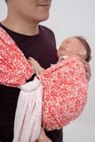  BUBI Ring Sling Gen 1 - Da cá cotton - Hoa đỏ 