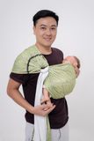  BUBI Ring Sling Gen 1 - Thun 4 chiều - Xanh lập thể 