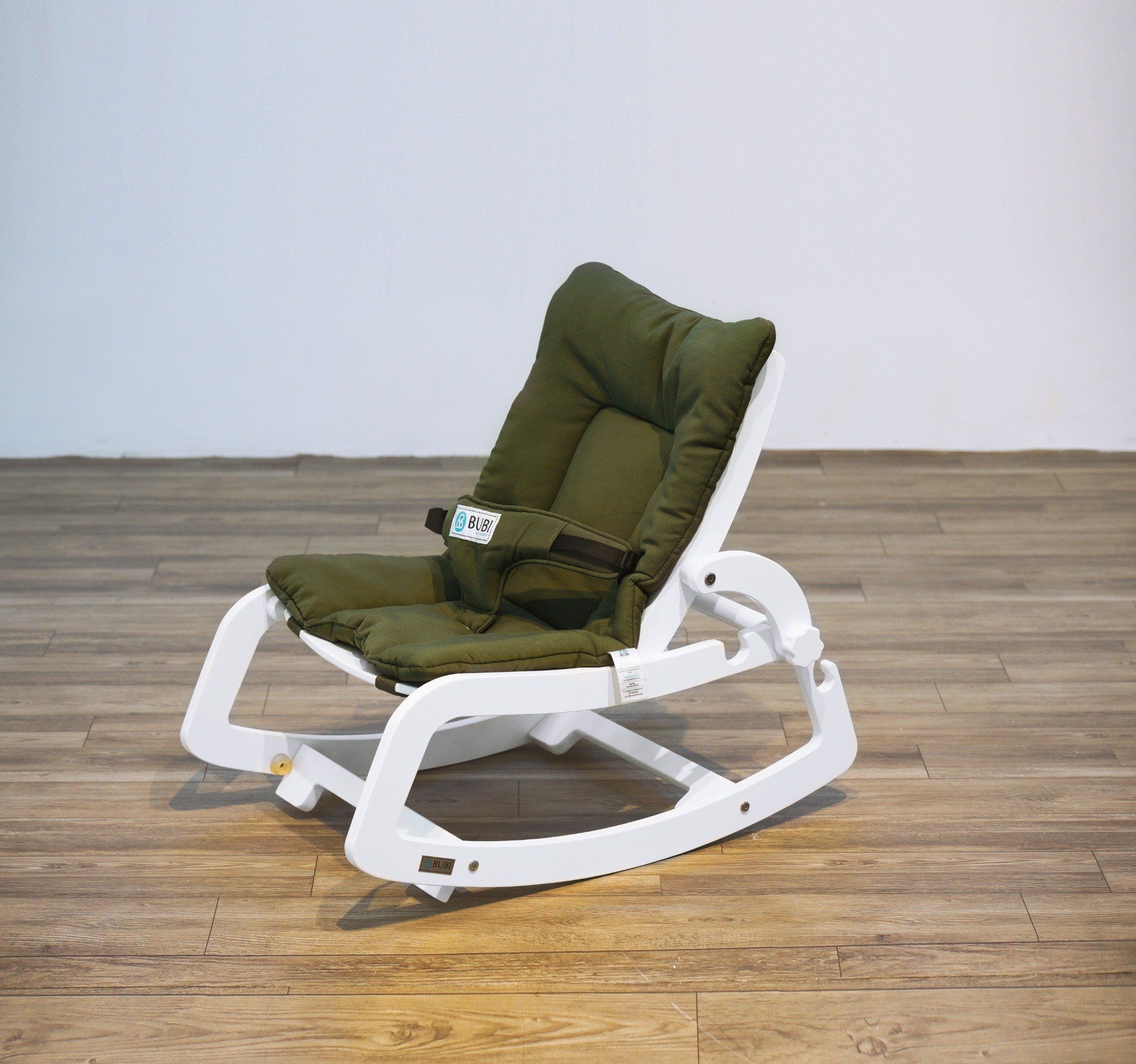  BUBI Bouncer V2 - White Frame w Green Top 