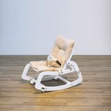  BUBI Bouncer V2 - White Frame w BeigeTop 