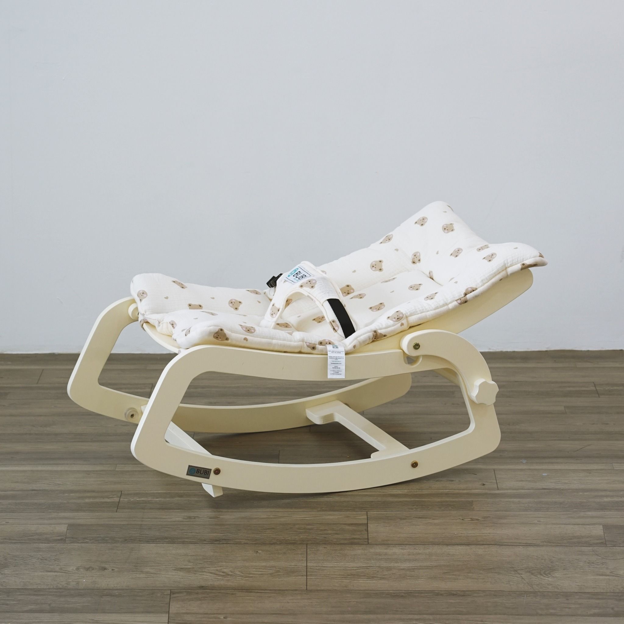  BUBI Bouncer V2 - Cream Frame w Brown Bear Top 