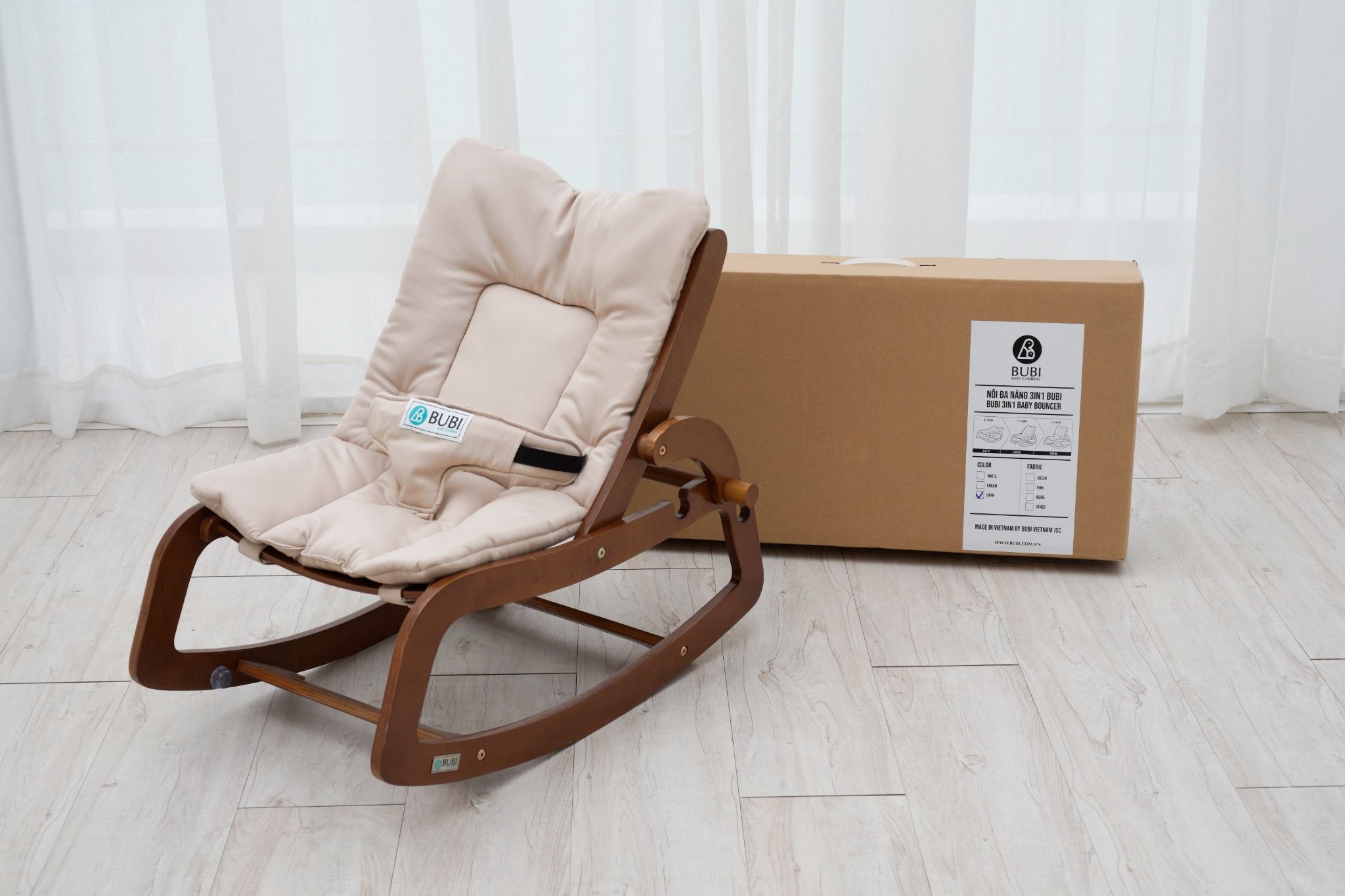  BUBI Bouncer - Dark Frame w Beige Top 