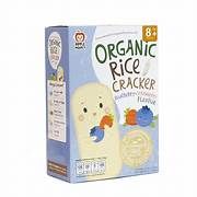  E.M Bánh gạo organic bổ sung Omega 3 & DHA, vị việt quất và dâu 