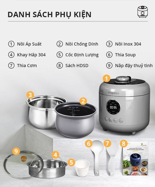  Snapbee -  Nồi áp suất SNAPBEE QUEEN S45 