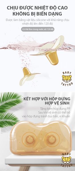  E.M Miếng bảo vệ đầu ngực Baby Tattoo 